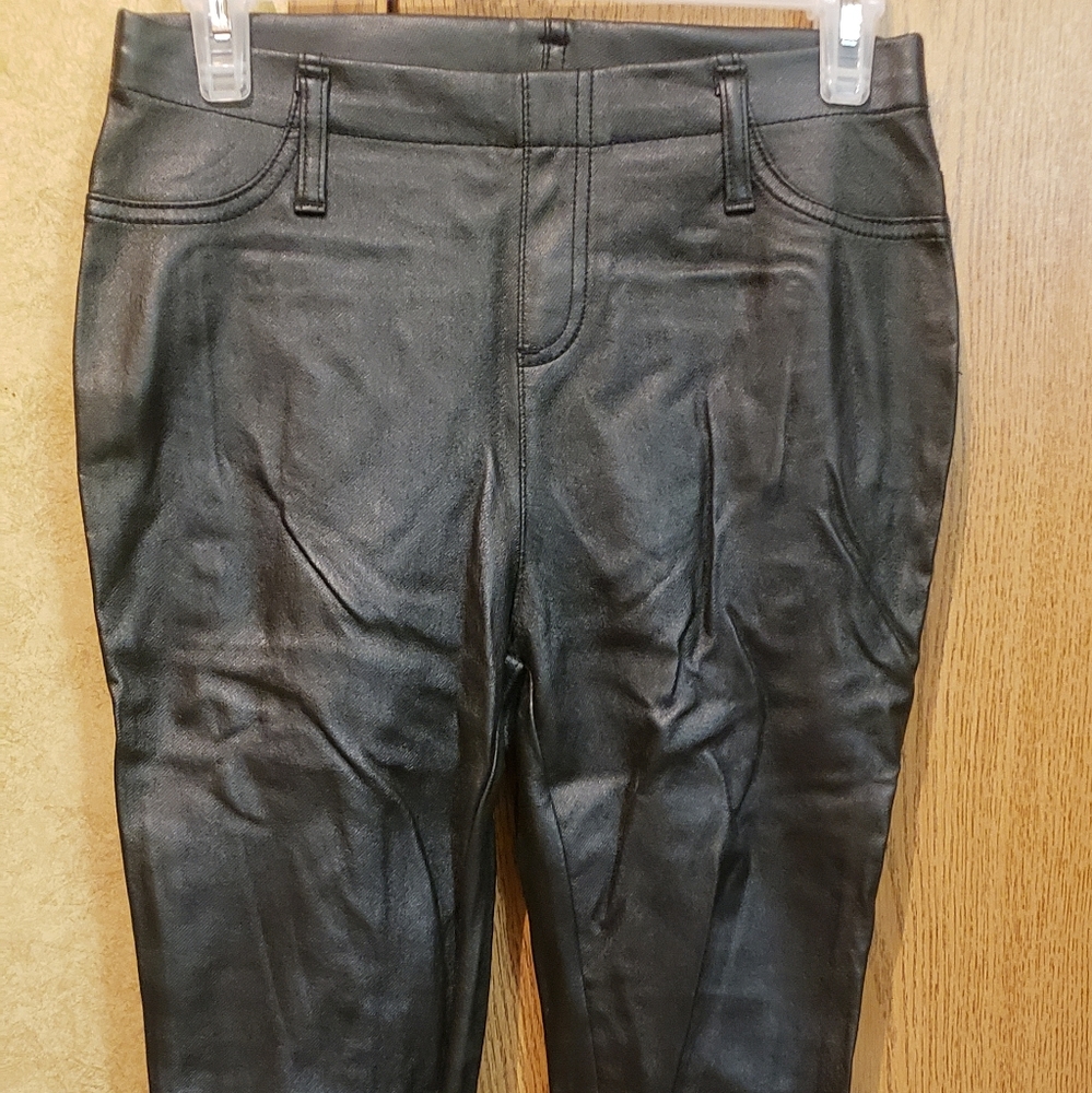 Faded Glory, black leather pants, very soft leather size small
